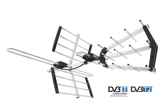 ANTV 340 UV - Kierunkowa antena zewnętrzna TV DVB-T2 VHF/UHF, zysk 15dB, polaryzacja V lub H