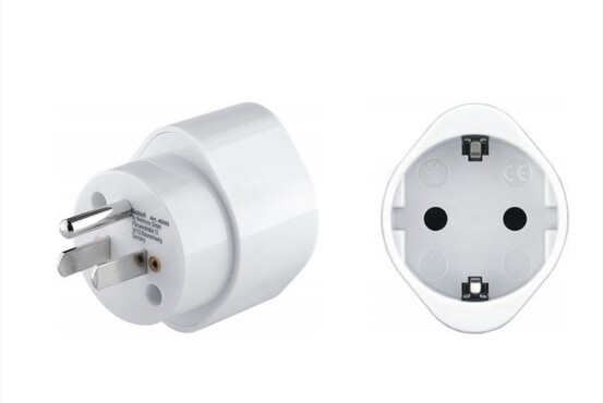 X26US - Adapter przejściówka zasilania PL>US / gniazdo PL - wtyk USA / 110-250V AC / max.15A 