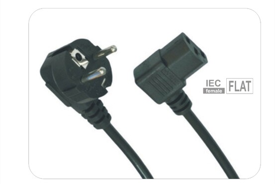 X 04 E - Kabel zasilania TV LCD PLASMA LED, 220-240V AC IEC 3PIN C13 wtyk kątowy FLAT TV 1,50 m