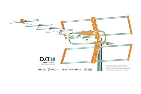 ANTV 214 - Pasywna kierunkowa antena zewnętrzna DVB-T/T2, zysk 10,5 dB, długość 865 mm