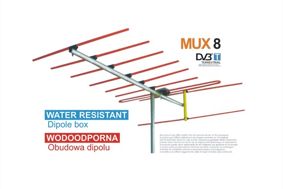 ANTV 120 UV - Pasywna kierunkowa antena zewnętrzna DVB-T/T2, zysk 9-12 dB, długość 1430 mm